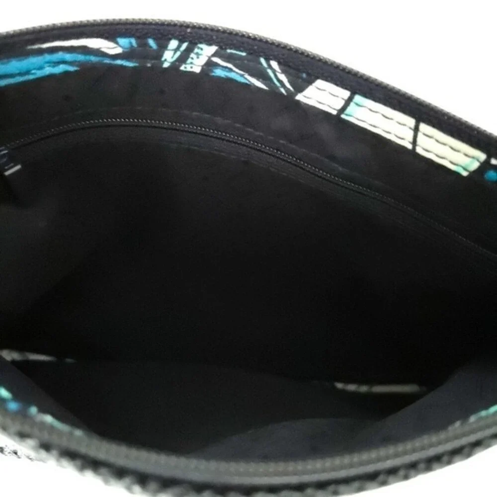 NWOT Vera Bradley Navy Blue Striped Sailboat Shore Enough Straw Wristlet Handbag